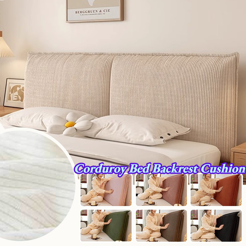 Headboard Cushion Backrest Tatami - Подушка-спинка для кровати из вельвета, съемная,