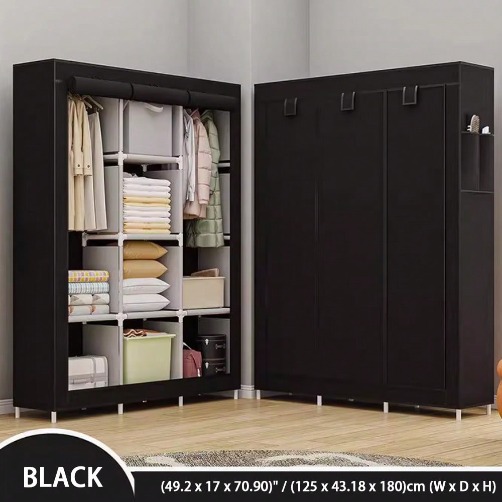 Wardrobe Closet Portable Fabric Cover - Портативный шкаф-гардероб длиной 71 дюйм, современный,