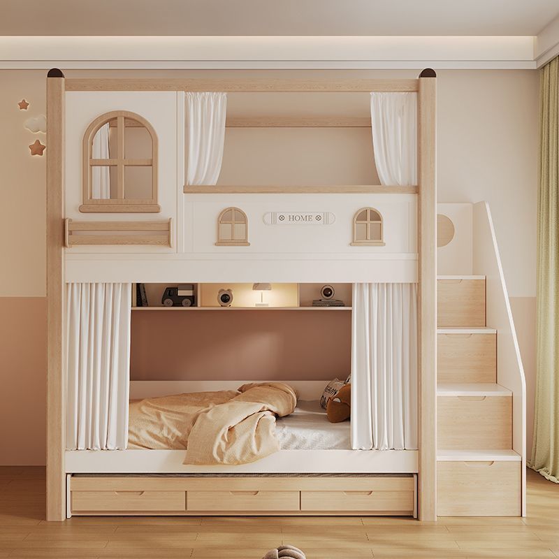 Bunk Bed With Stairs And Slide - Детская двухъярусная кровать с горкой и