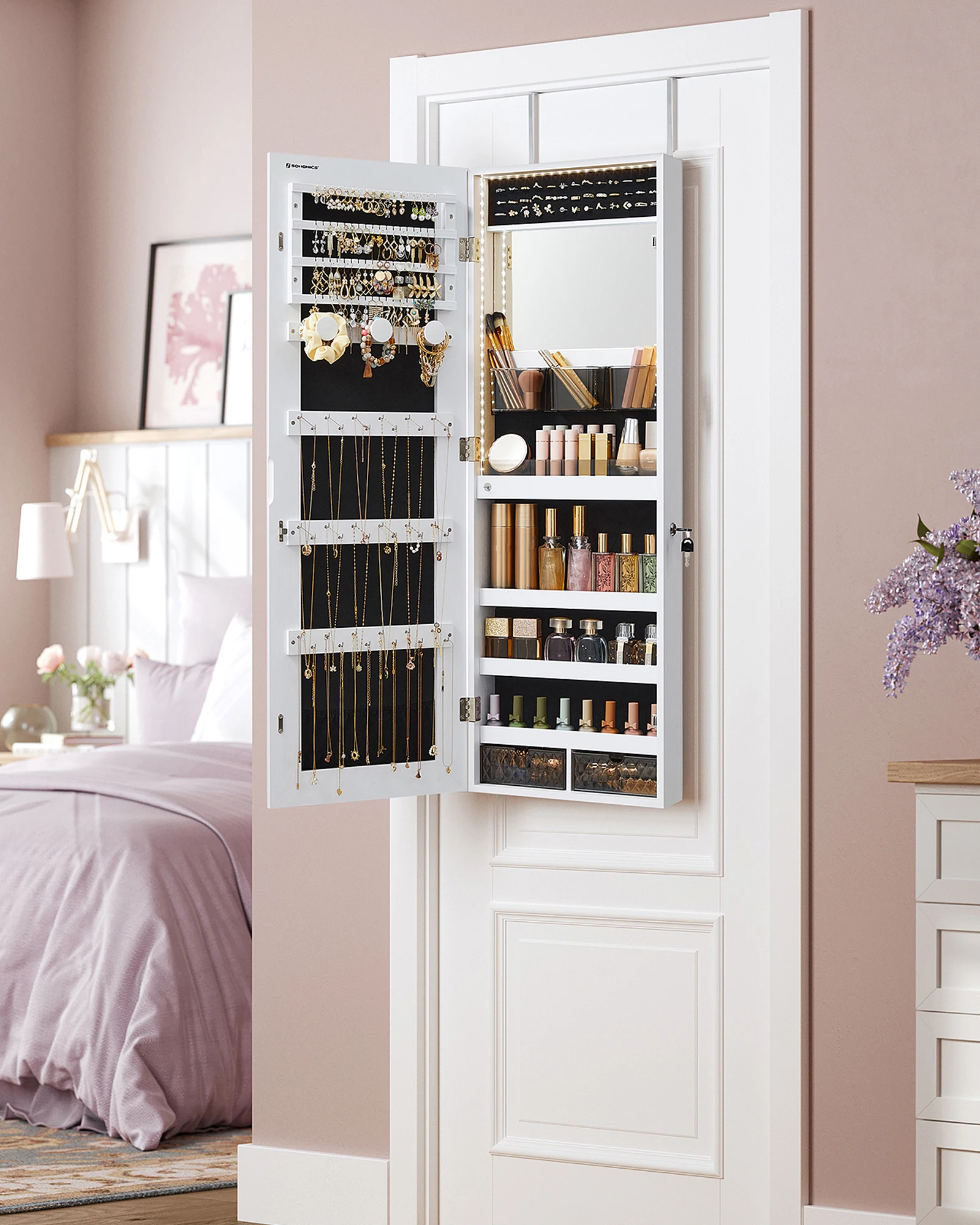 Full Length Mirror Jewelry Armoire - # Многофункциональный шкаф для ювелирных изделий
