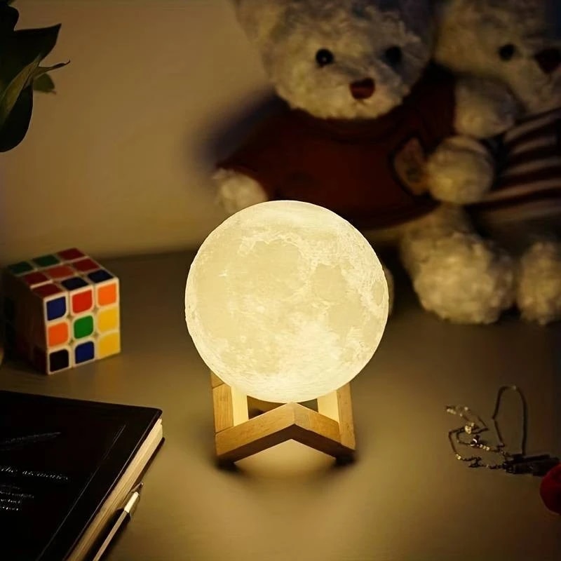 Floating Nightstand With Led Light - 1 Светодиодная лампа с Луной Galaxy