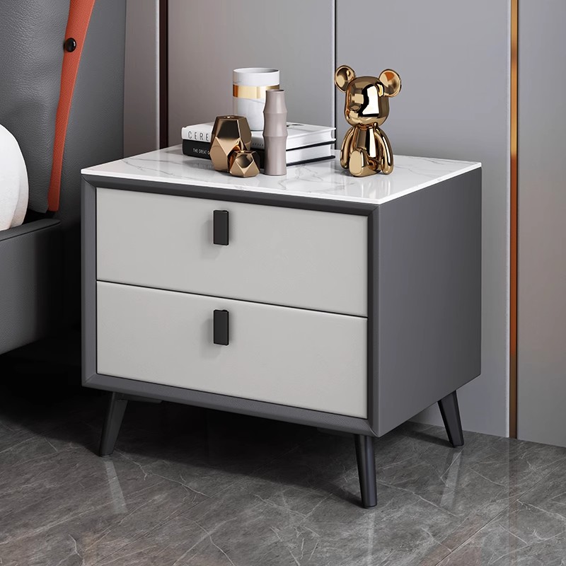 Solid Wood Nightstand 2 Drawers - Прикроватная тумба в скандинавском стиле из