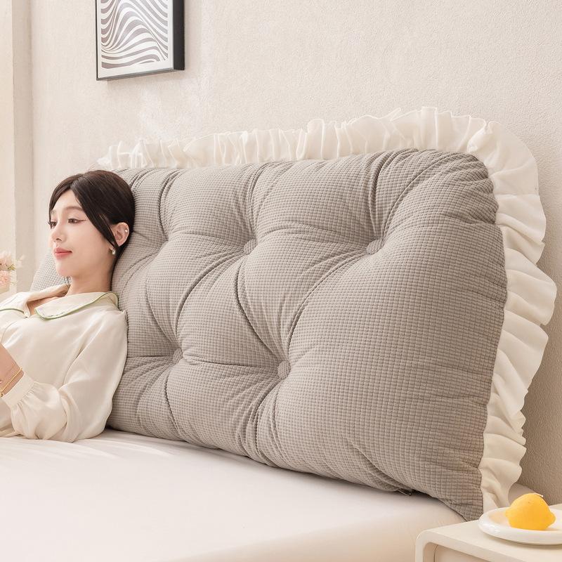 Headboard Cushion Backrest Tatami - Подушка-спинка с рюшами для изголовья кровати,