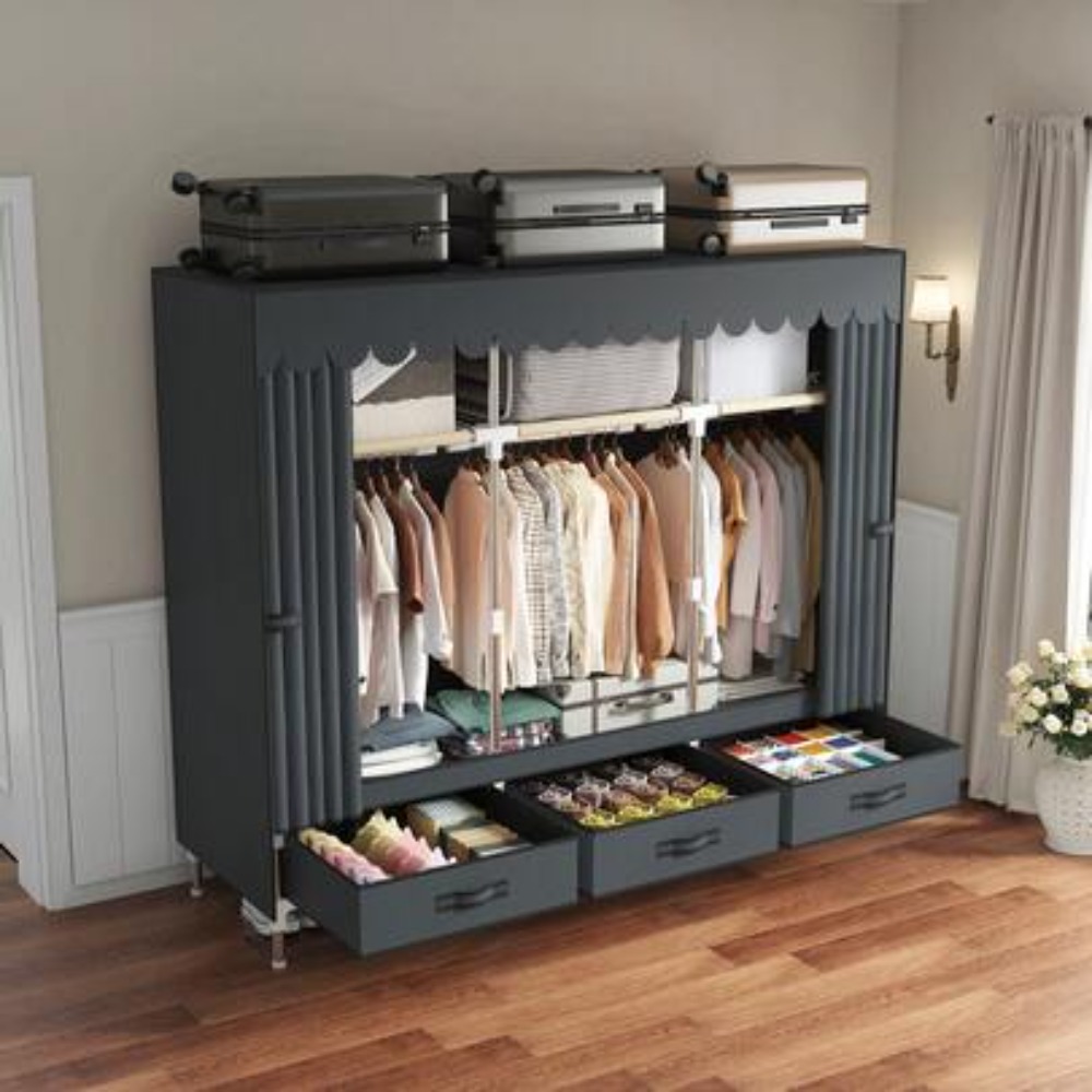Wardrobe Closet Portable Fabric Cover - Портативный гардеробный шкаф, прочный стальной каркас