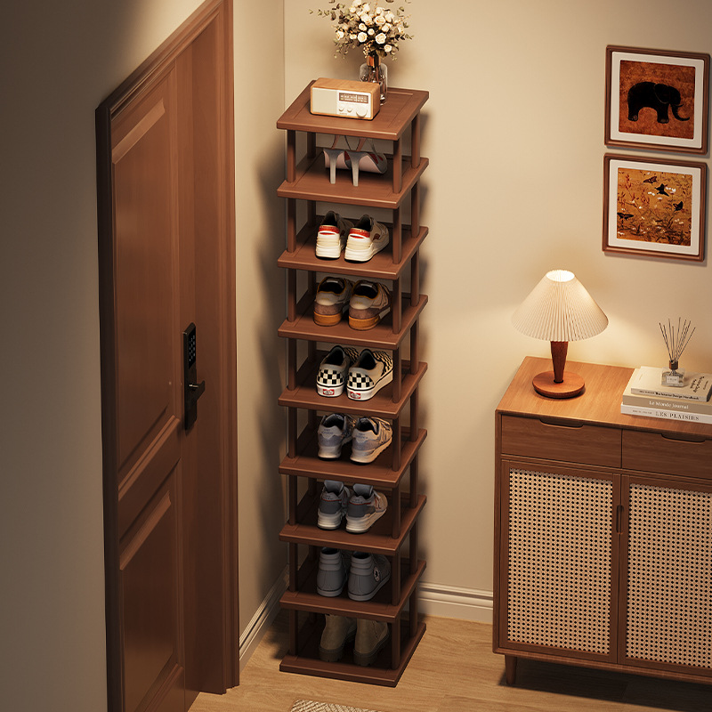 Shoe Rack Cabinet Narrow Entryway - Современная узкая многоярусная полка для обуви