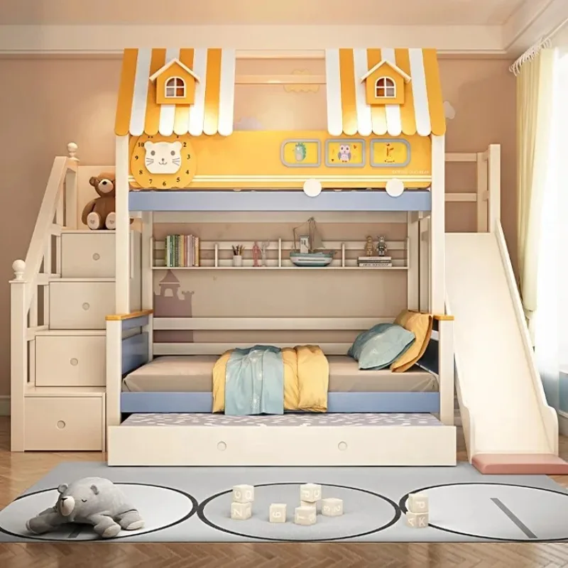 Деревянная двухъярусная кроват – обзор и цена Bunk Bed With Stairs And Slide