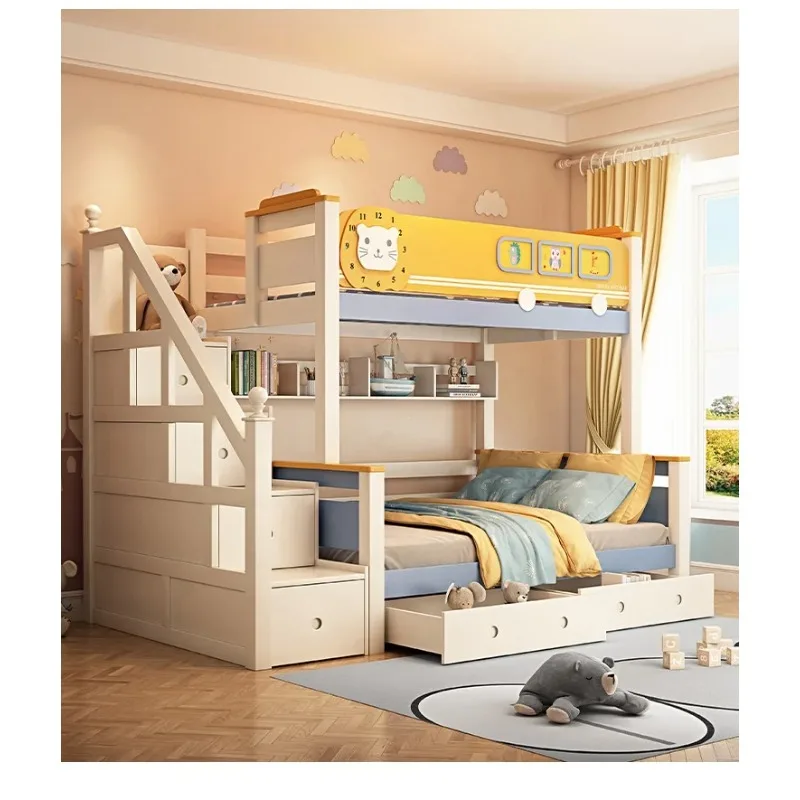 Деревянная двухъярусная кроват – обзор и цена Bunk Bed With Stairs And Slide