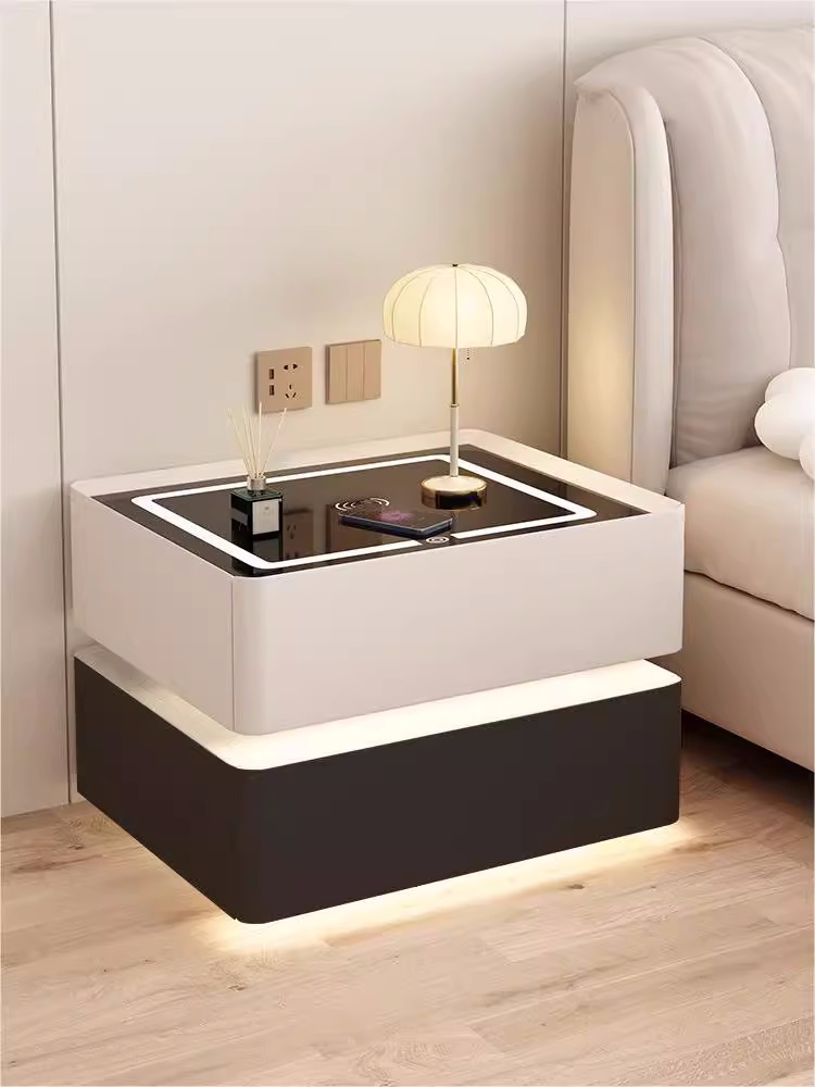 Умная прикроватная тумбочка из – обзор и цена Solid Wood Nightstand 2 Drawers