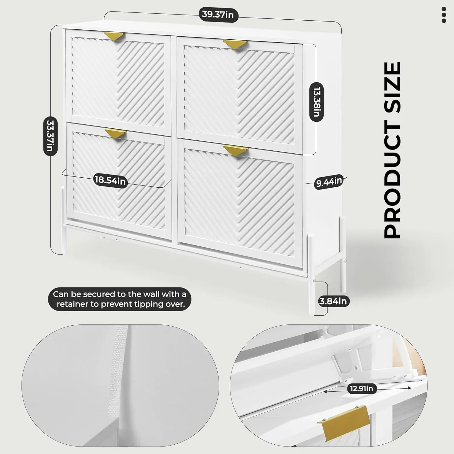 Тумба для обуви с 4 откидными  – обзор и цена Shoe Rack Cabinet Narrow Entryway