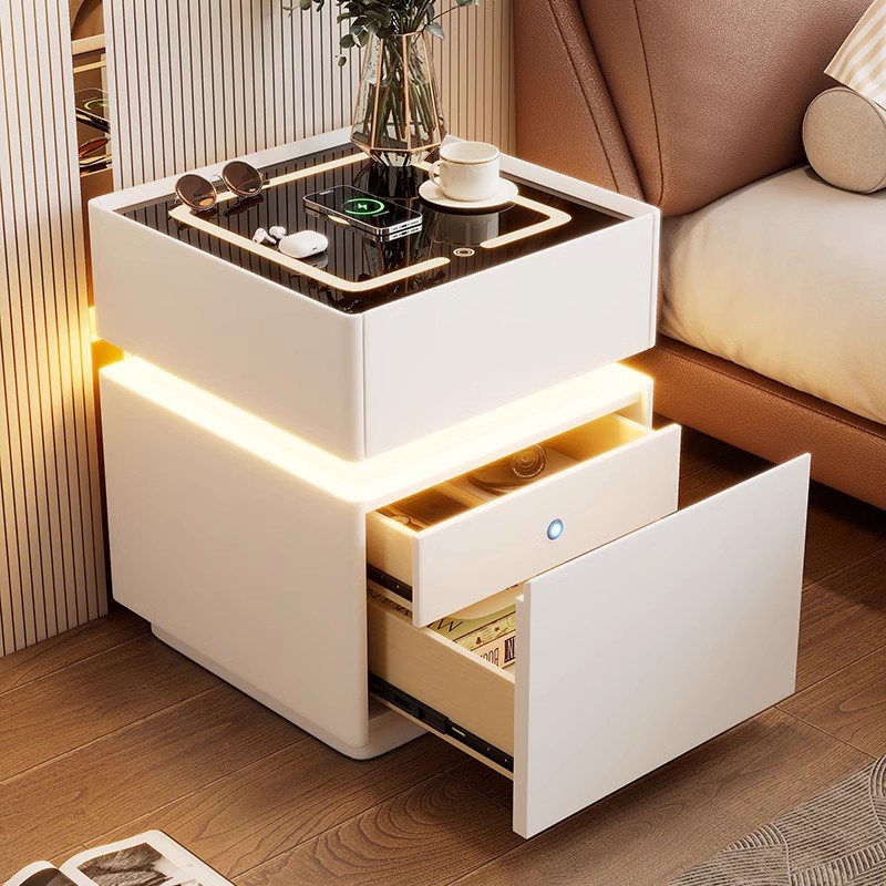 Интеллектуальная прикроватная  – обзор и цена Solid Wood Nightstand 2 Drawers