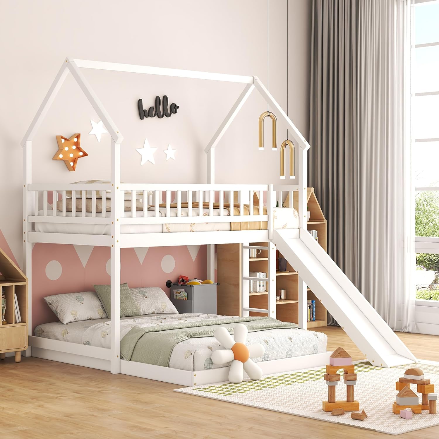 Двухъярусная кровать с лестниц – обзор и цена Bunk Bed With Stairs And Slide