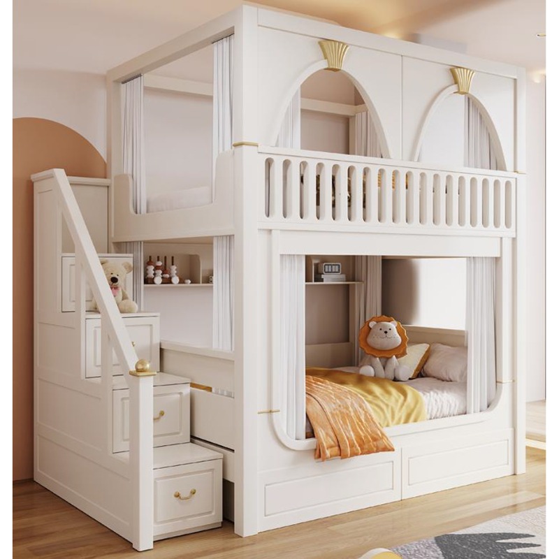Детские двухъярусные кровати с – обзор и цена Bunk Bed With Stairs And Slide