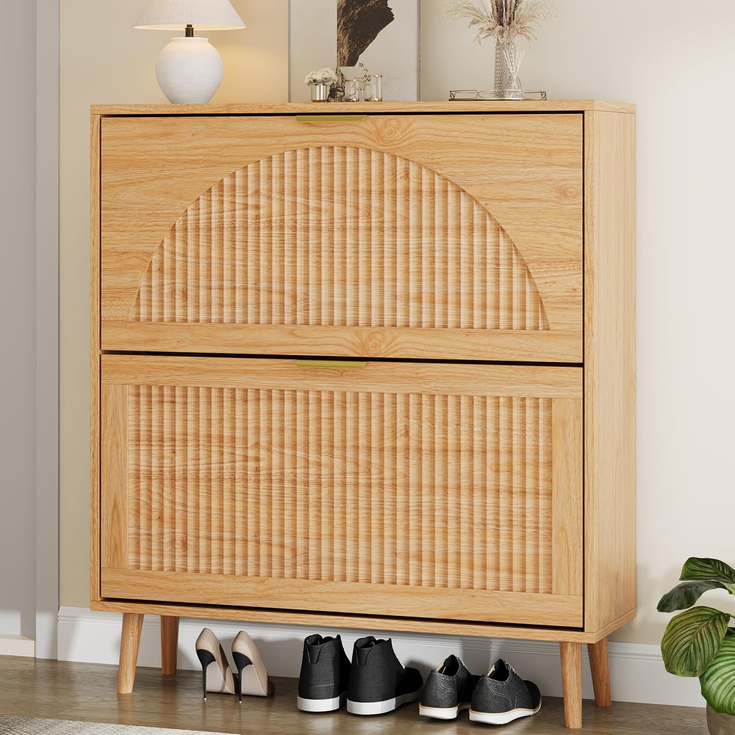 Деревянный шкаф для обуви с дв – обзор и цена Shoe Rack Cabinet Narrow Entryway