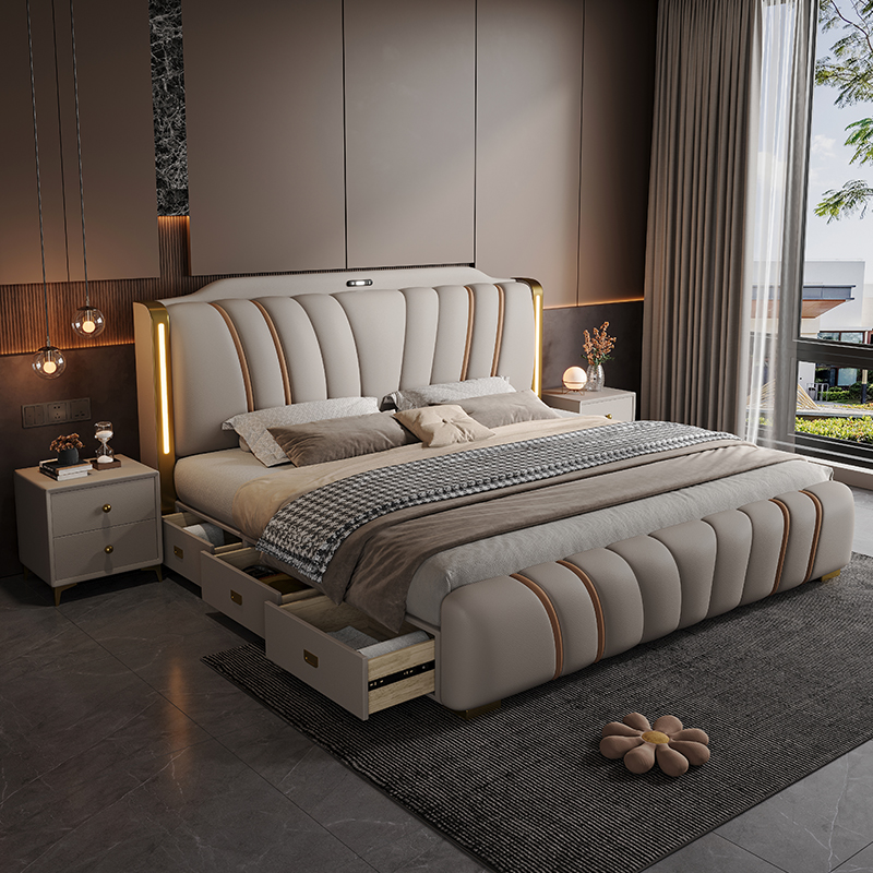 Двуспальная кровать 180x200 см – обзор и цена King Size Bed Frame With Storage Drawers