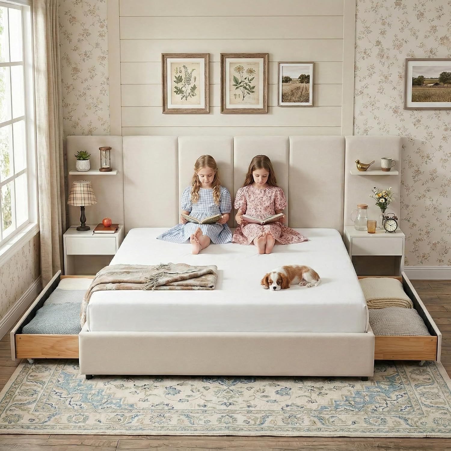 Кровать размера King Size с ме – обзор и цена King Size Bed Frame With Storage Drawers
