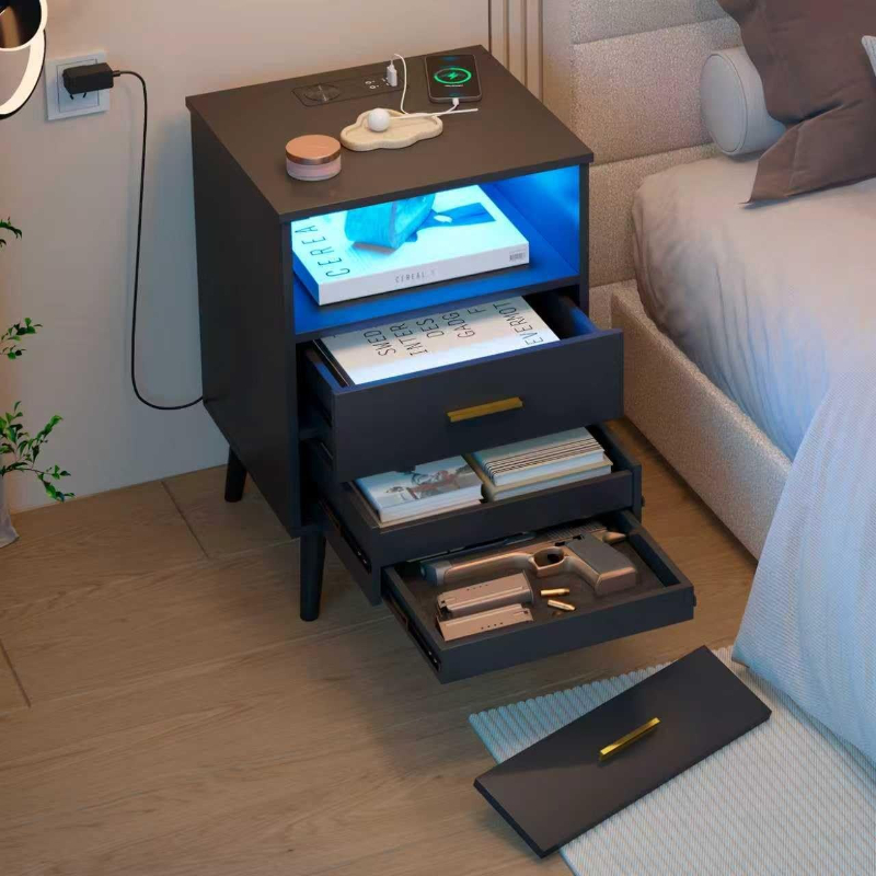 Прикроватная тумбочка с ящиком – обзор и цена Solid Wood Nightstand 2 Drawers