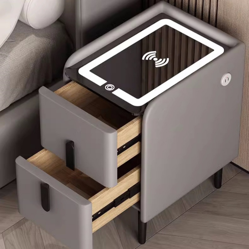 Умный прикроватный столик в ск – обзор и цена Solid Wood Nightstand 2 Drawers