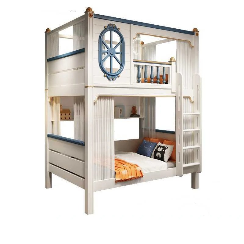 -Для роскошной детской мебели  – обзор и цена Bunk Bed With Stairs And Slide