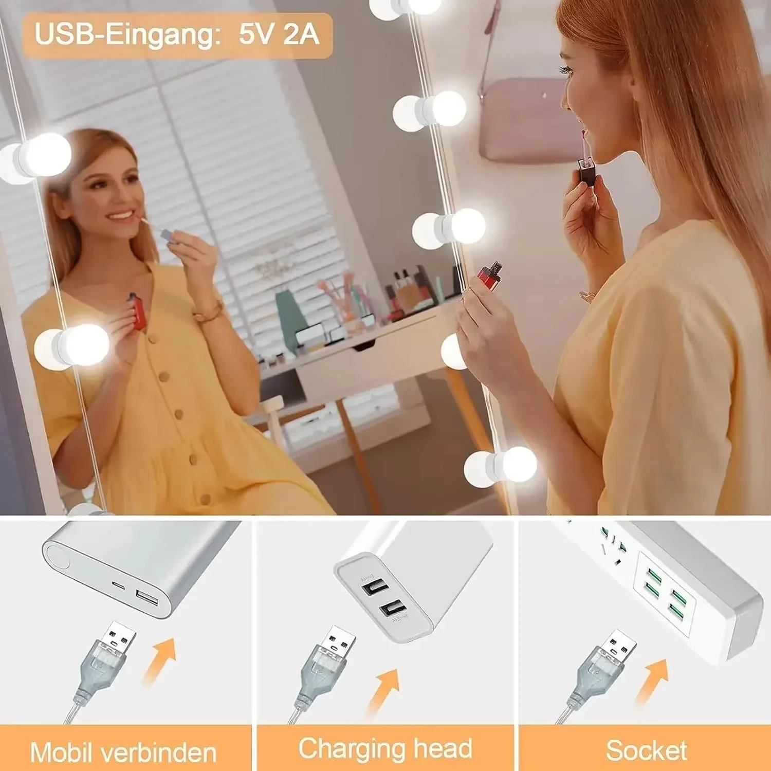 Комплект голливудских светильн – обзор и цена Dressing Table Vanity With Lighted Mirror