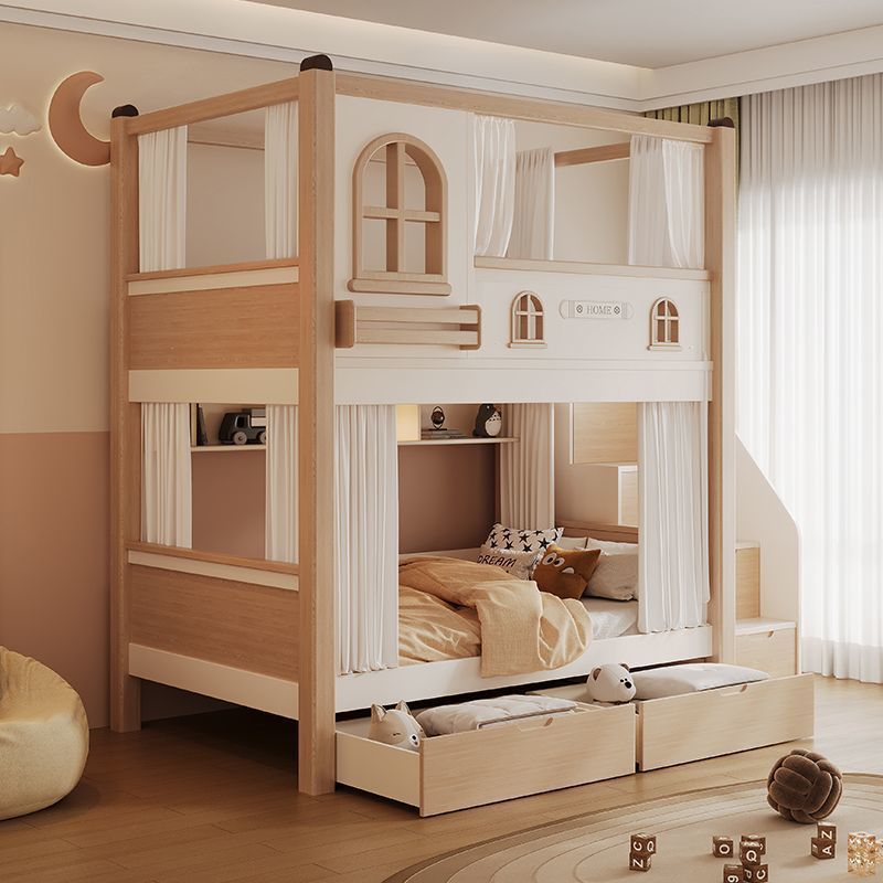 Детская двухъярусная кровать с – обзор и цена Bunk Bed With Stairs And Slide
