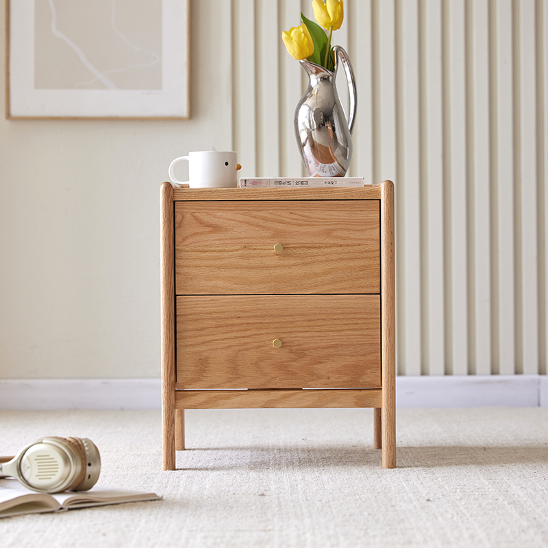 Мебель для спальни из массива  – обзор и цена Solid Wood Nightstand 2 Drawers