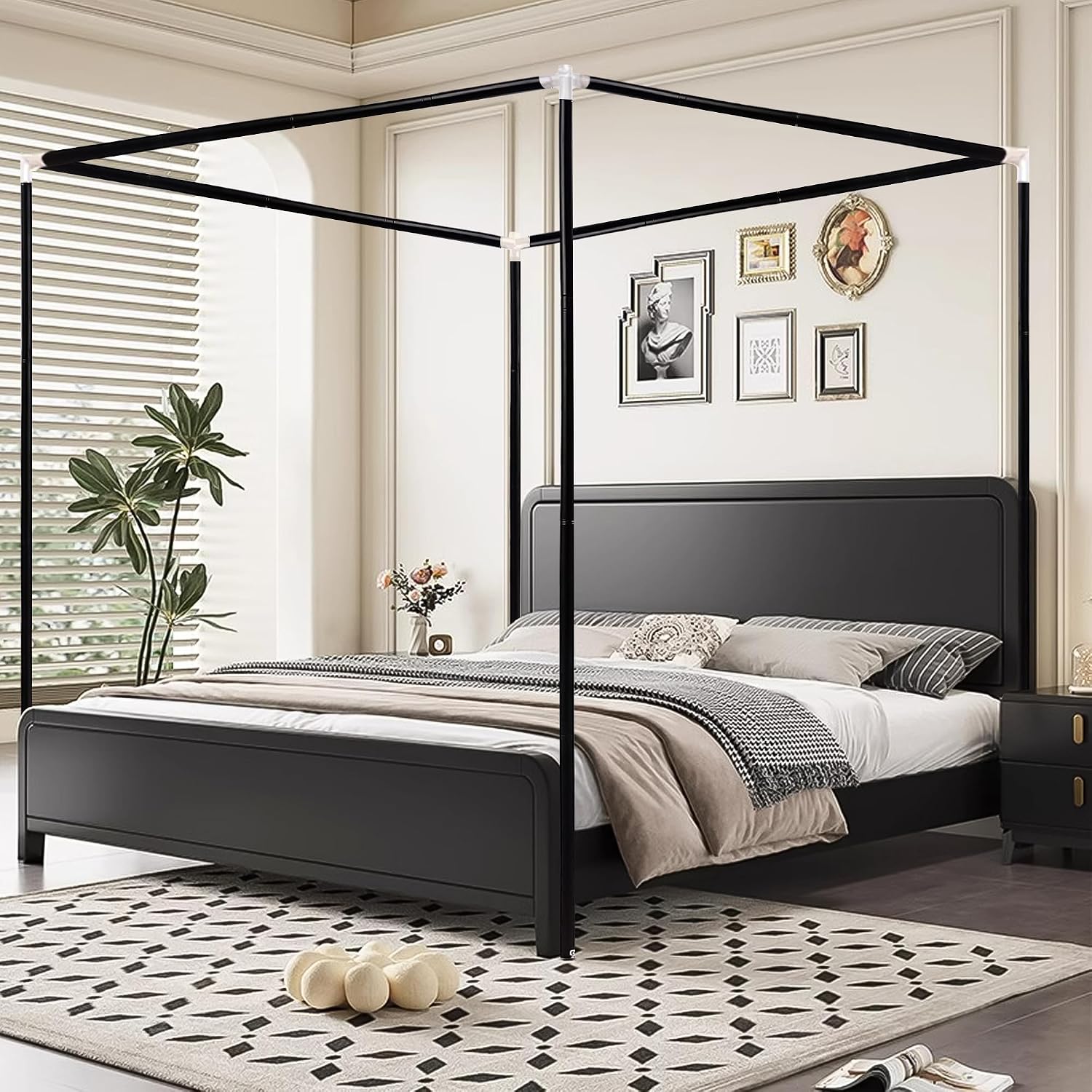 Каркас кровати-балдахина из не – обзор и цена Canopy Bed Frame Metal Queen