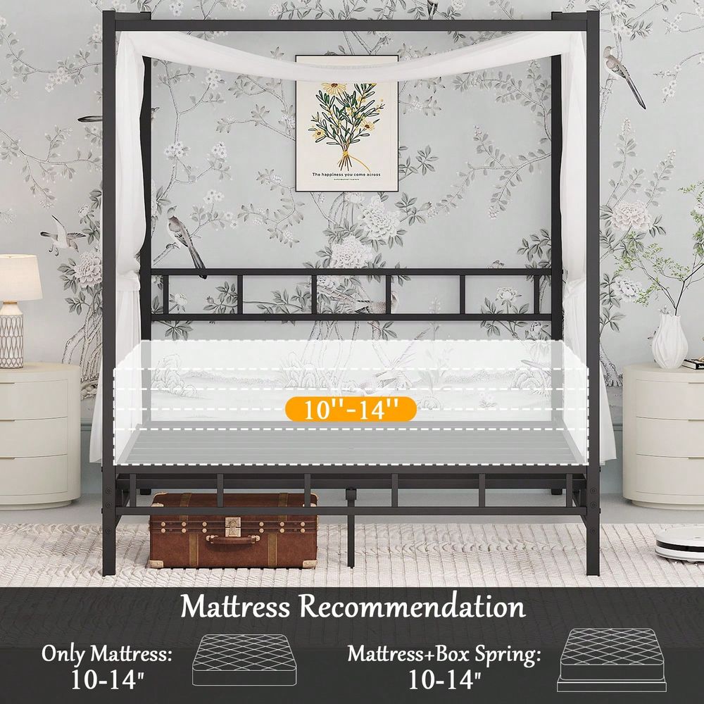 Металлический каркас кровати с – обзор и цена Canopy Bed Frame Metal Queen