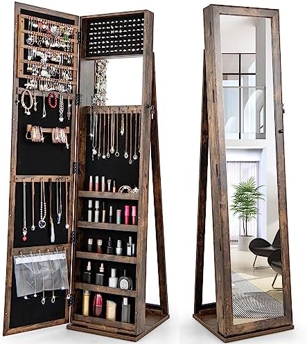 Шкаф-органайзер для украшений  – обзор и цена Full Length Mirror Jewelry Armoire