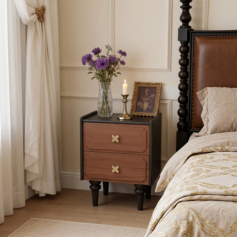Мебель для дома: прикроватная  – обзор и цена Solid Wood Nightstand 2 Drawers