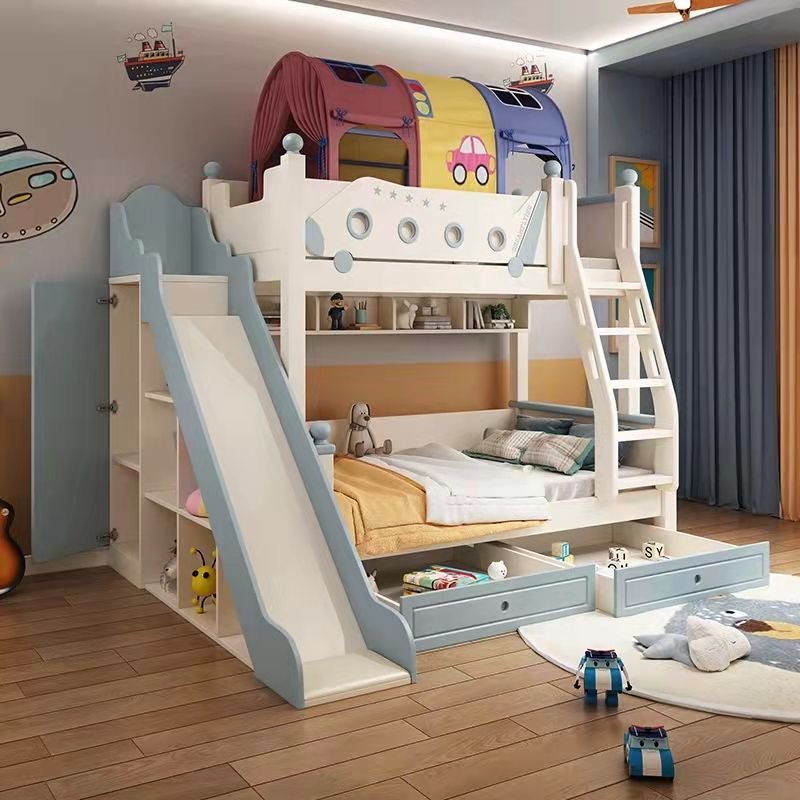 Высококачественная деревянная  – обзор и цена Bunk Bed With Stairs And Slide