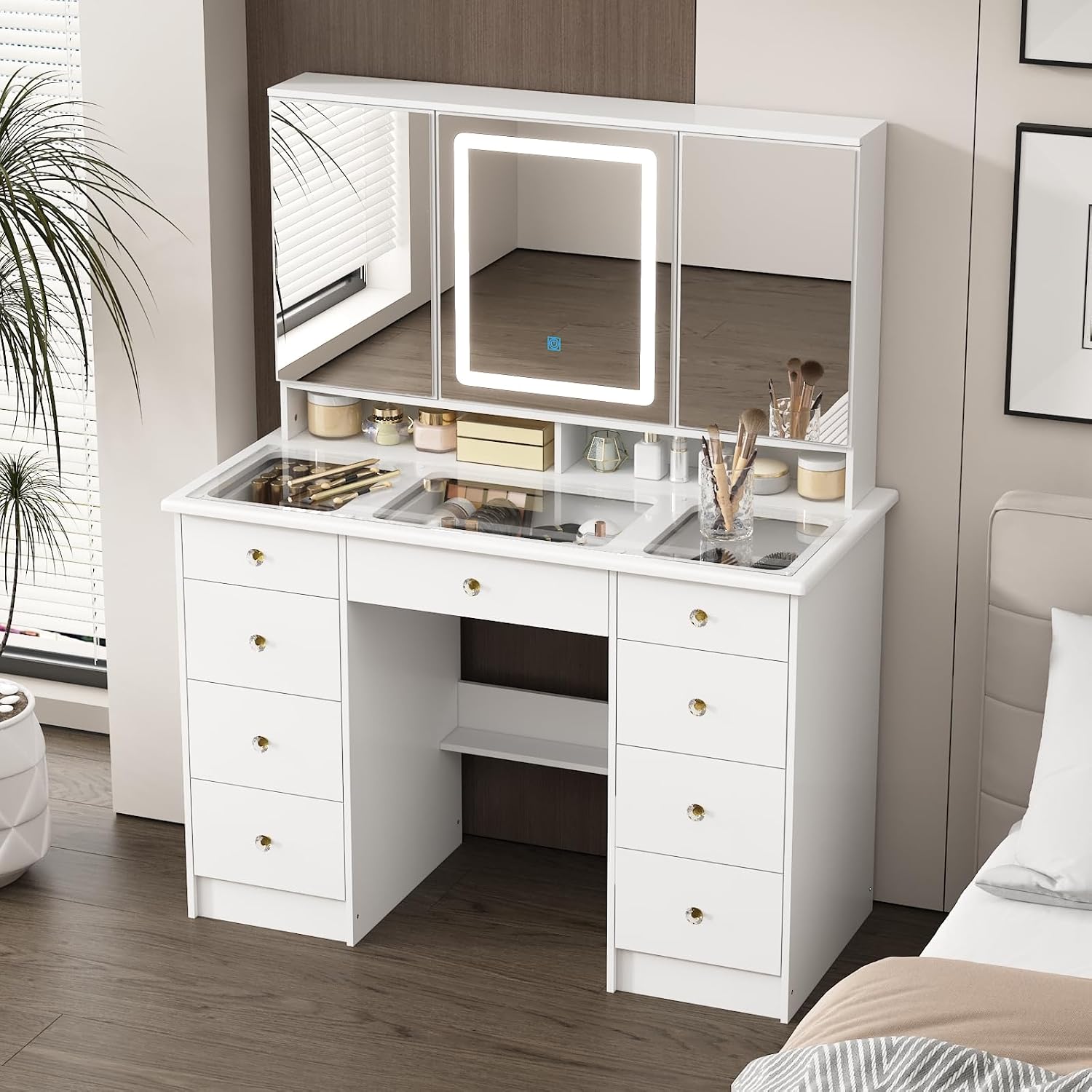 Туалетный столик с зеркалом и  – обзор и цена Dressing Table Vanity With Lighted Mirror