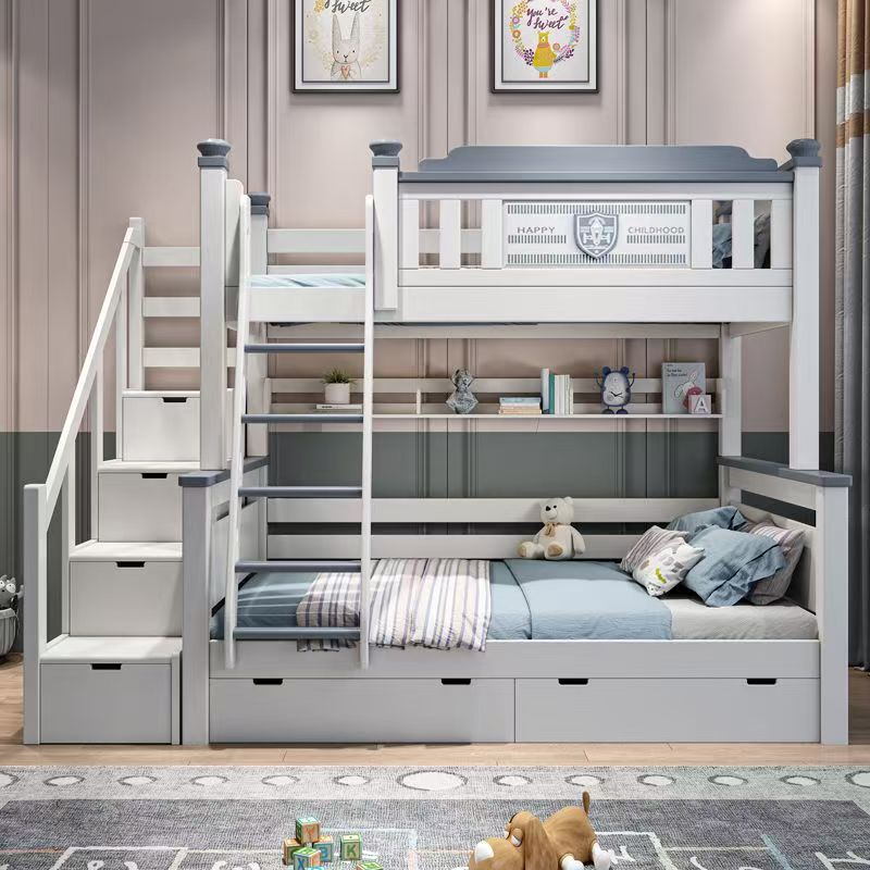 Новинка! 2025. Недорогая детск – обзор и цена Bunk Bed With Stairs And Slide