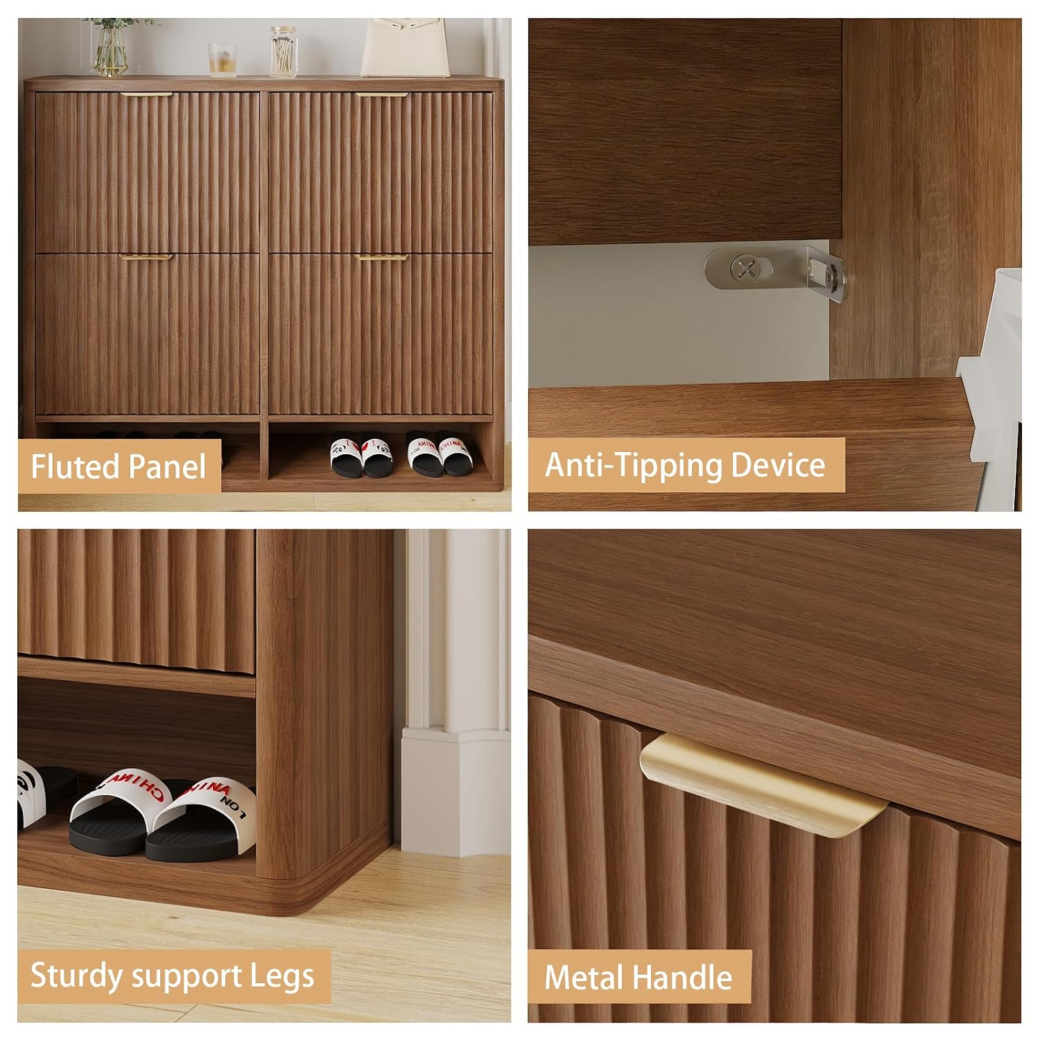 Шкаф для обуви с 4 откидными я – обзор и цена Shoe Rack Cabinet Narrow Entryway