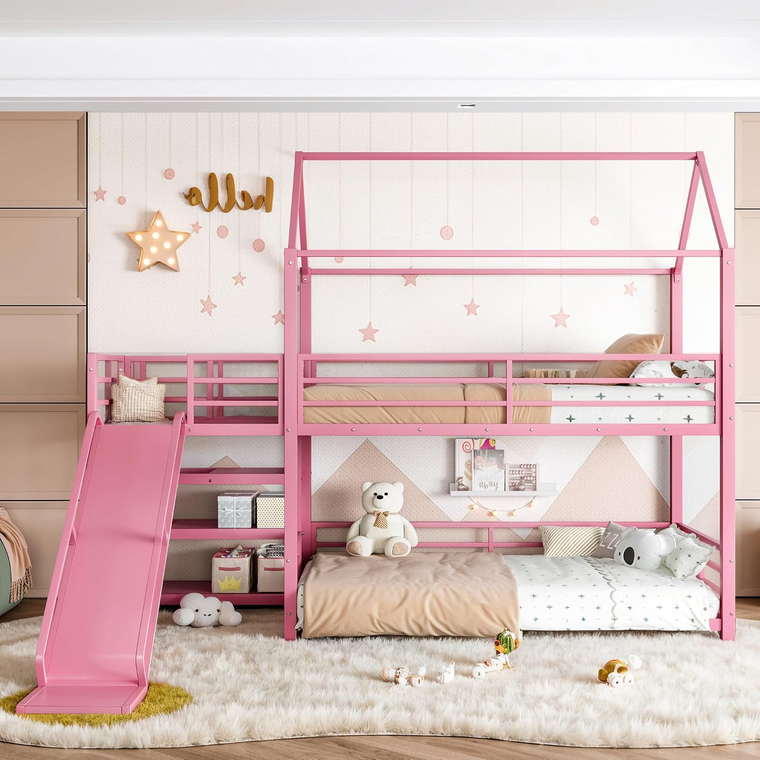 Двухъярусная кровать с горкой  – обзор и цена Bunk Bed With Stairs And Slide