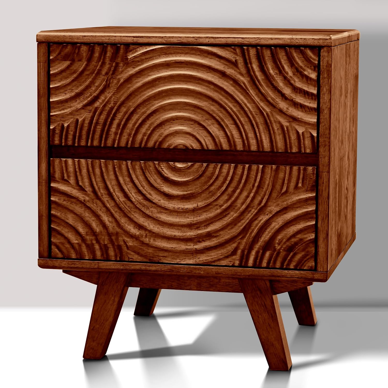 Прикроватная тумбочка из масси – обзор и цена Solid Wood Nightstand 2 Drawers