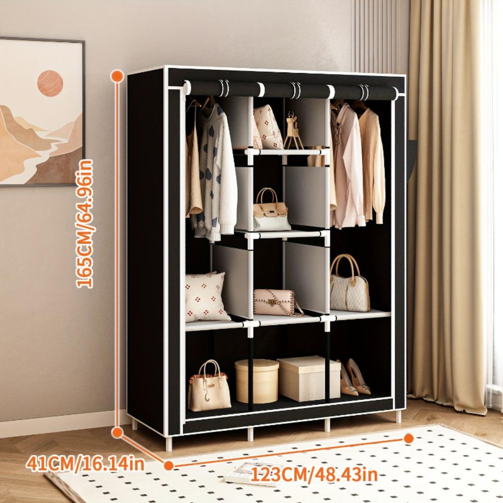 64-дюймовый портативный складн – обзор и цена Wardrobe Closet Portable Fabric Cover