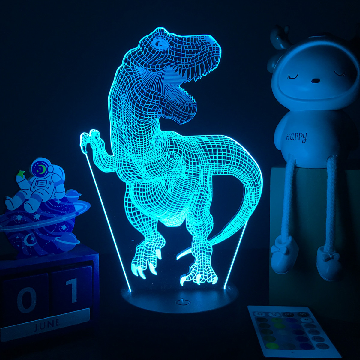 Ночник в виде динозавра 3D, де – обзор и цена Floating Nightstand With Led Light