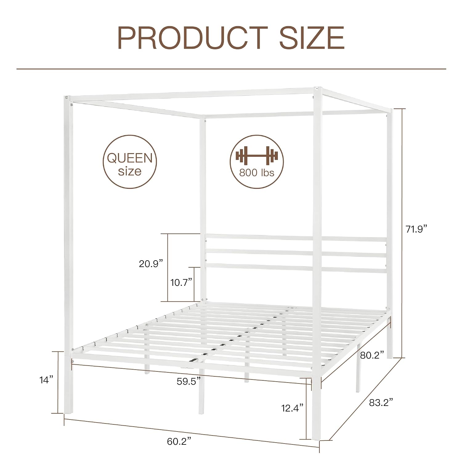 Металлический каркас кровати с – обзор и цена Canopy Bed Frame Metal Queen