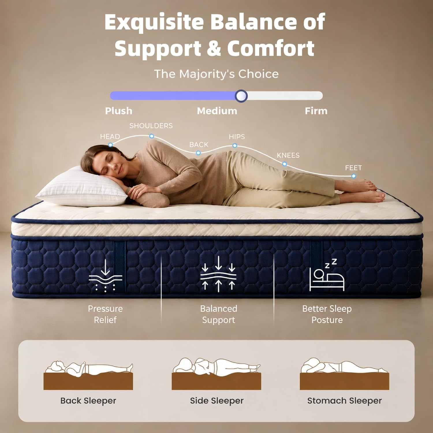 Матрас размера «Queen», гибрид – обзор и цена Memory Foam Mattress In A Box Queen