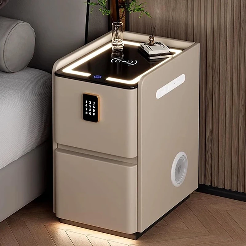 Прикроватные тумбочки с USB-по – обзор и цена Solid Wood Nightstand 2 Drawers