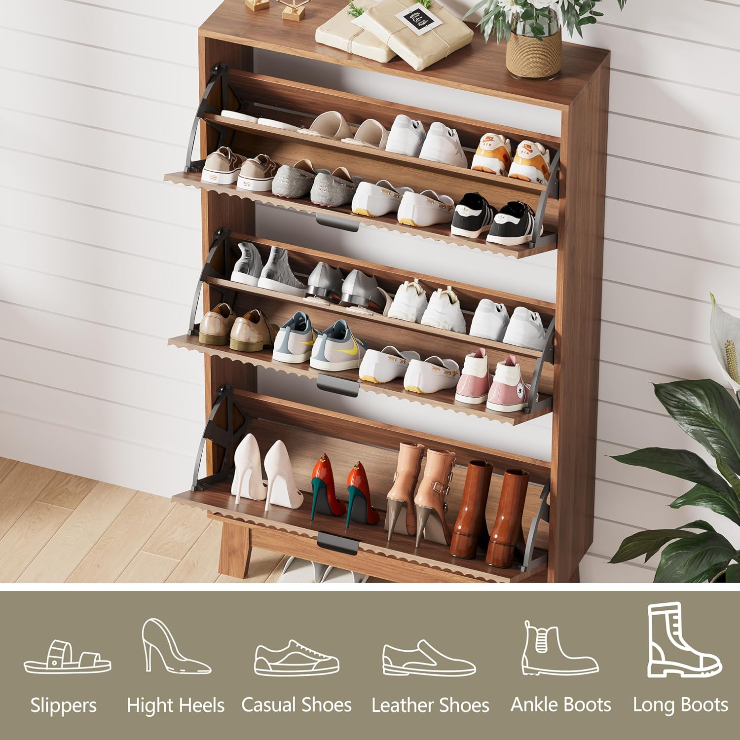 Шкаф для обуви в прихожую с 3  – обзор и цена Shoe Rack Cabinet Narrow Entryway