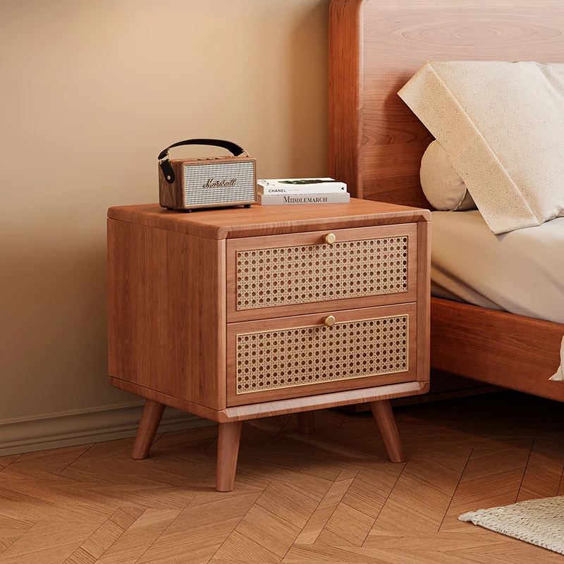 Прикроватная тумбочка из масси – обзор и цена Solid Wood Nightstand 2 Drawers
