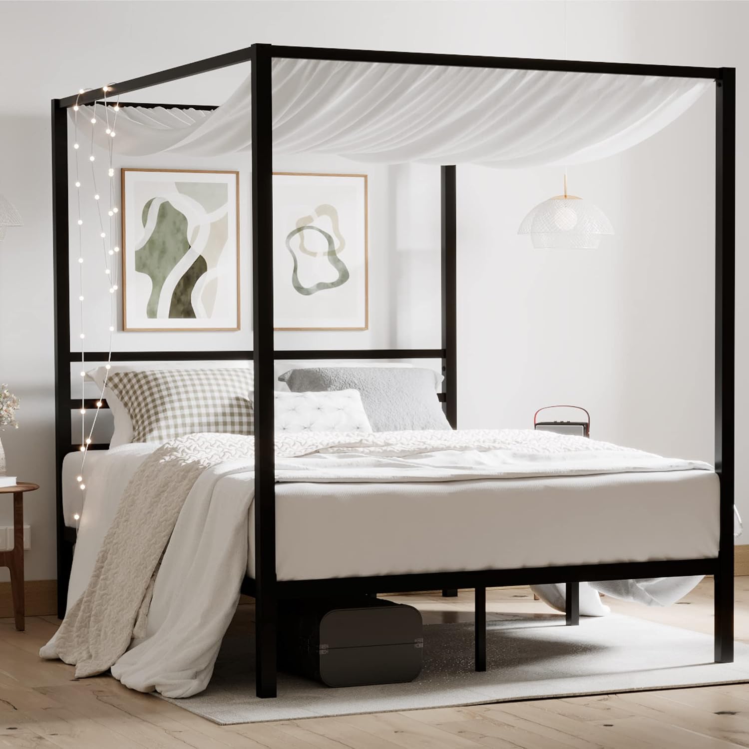 Металлическая рама кровати с б – обзор и цена Canopy Bed Frame Metal Queen