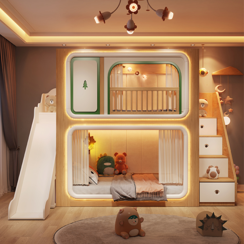 Двухэтажные детские кровати в  – обзор и цена Bunk Bed With Stairs And Slide