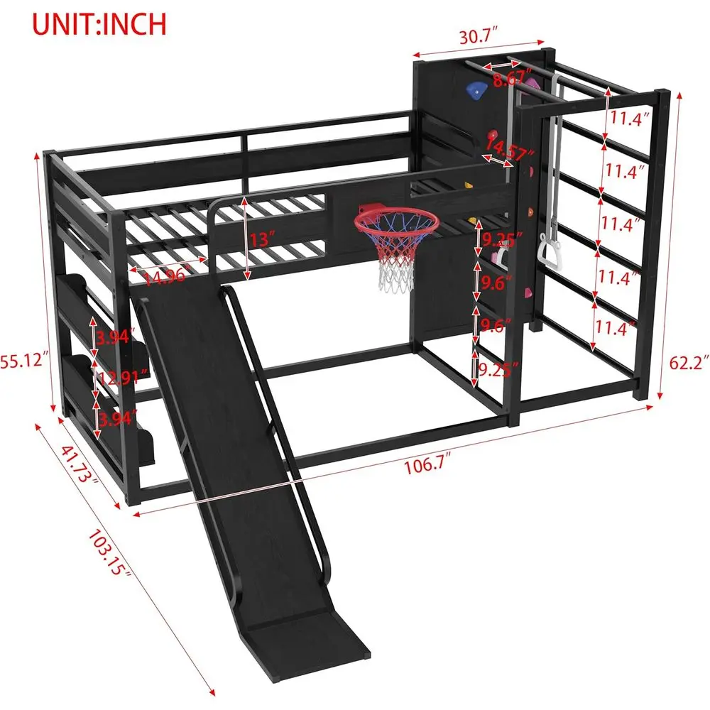 Двухъярусная металлическая кро – обзор и цена Bunk Bed With Stairs And Slide