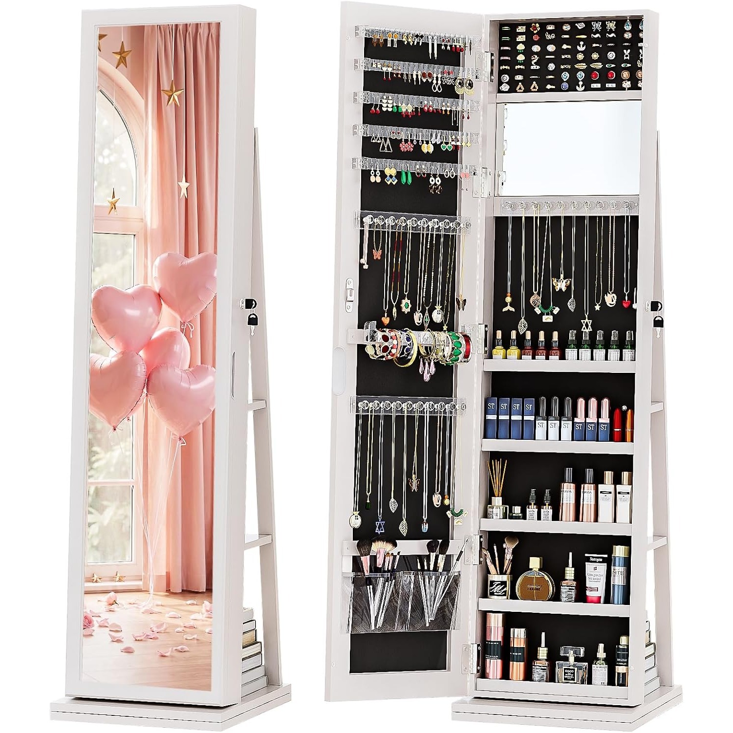Шкаф для украшений 4-в-1, запи – обзор и цена Full Length Mirror Jewelry Armoire